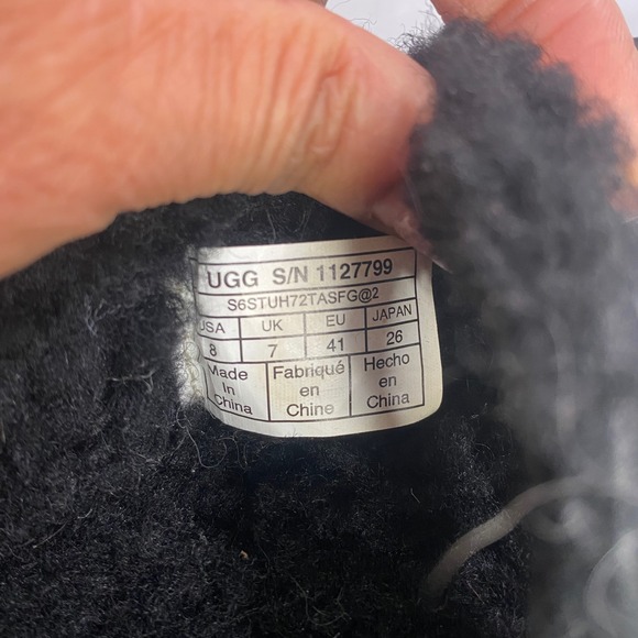 UGG x Telfar Black Leather Shearling‎ Lined Moccasin Slippers Shoes - Picture 6 of 7